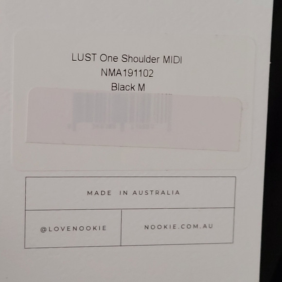 Nookie Lust One Shoulder Midi Dress Black Various - Picture 11 of 13